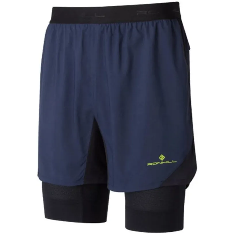 Ronhill Men's Tech Revive 5inch Twin Short Navy/Black